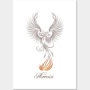 Phoenix Bird Emblem Posters and Art